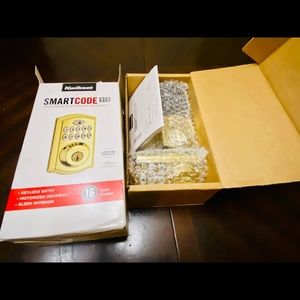 Kwikset 913 Smartcode Touchpad Electronic Deadbolt featuring SmartKey in Polishe